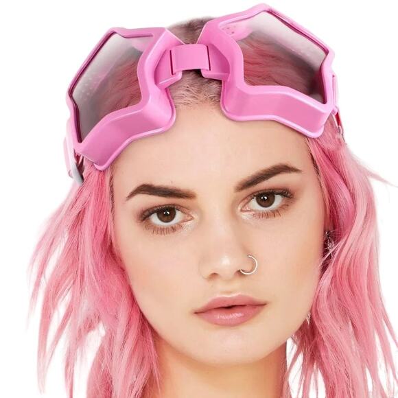 Pink Oversized Five Pointed Star Shaped Sunglasses - Picture 4 of 4